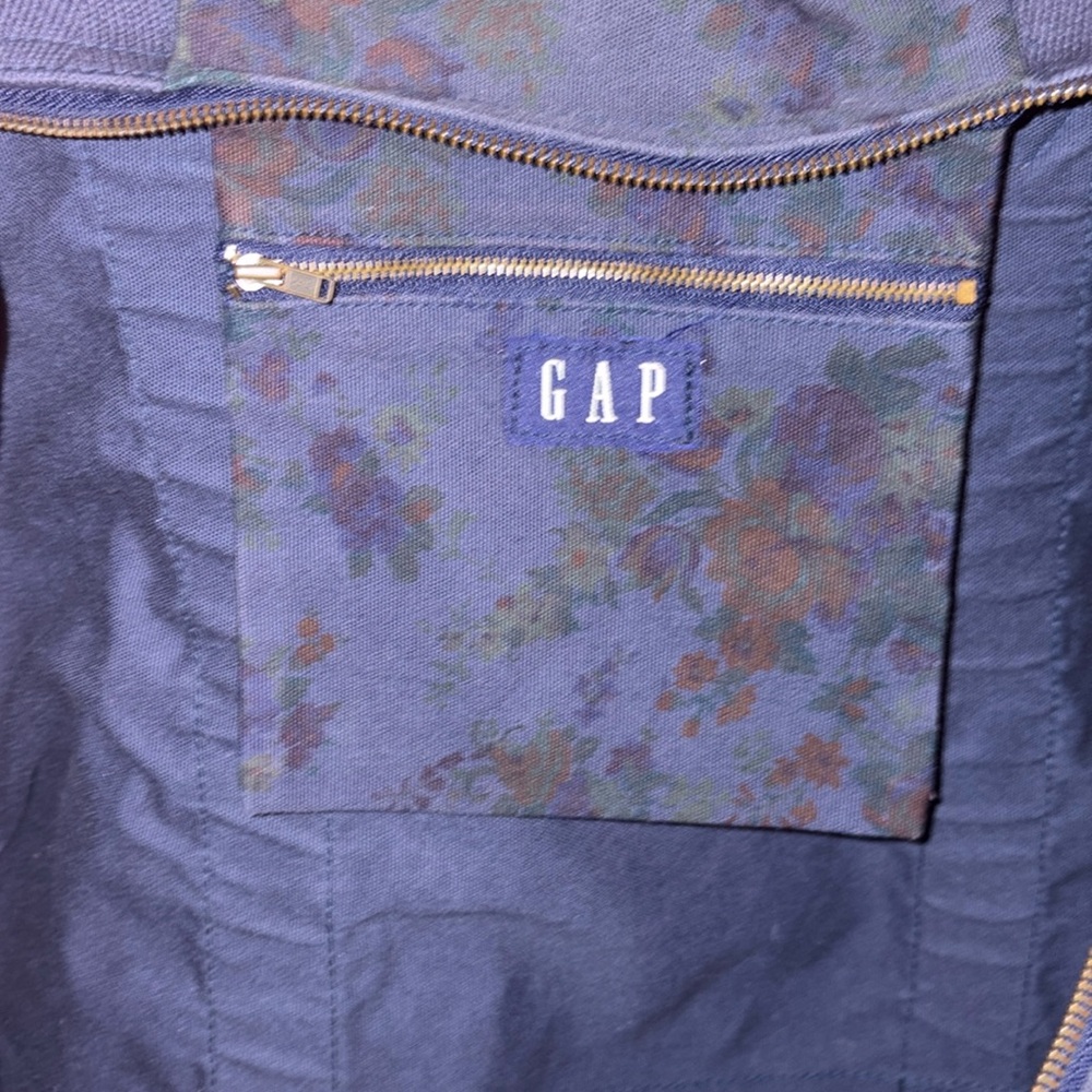 Vintage Gap weekend bag Navy and Brown Women's Tote Bag - Picture 6 of 10